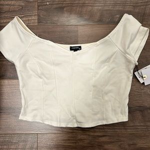 NWT White crop top